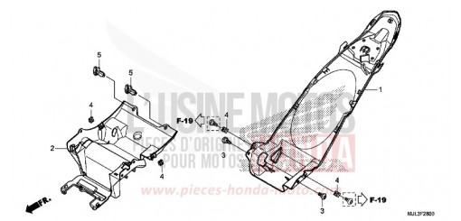 GARDE-BOUE ARRIERE NC750XDE de 2014